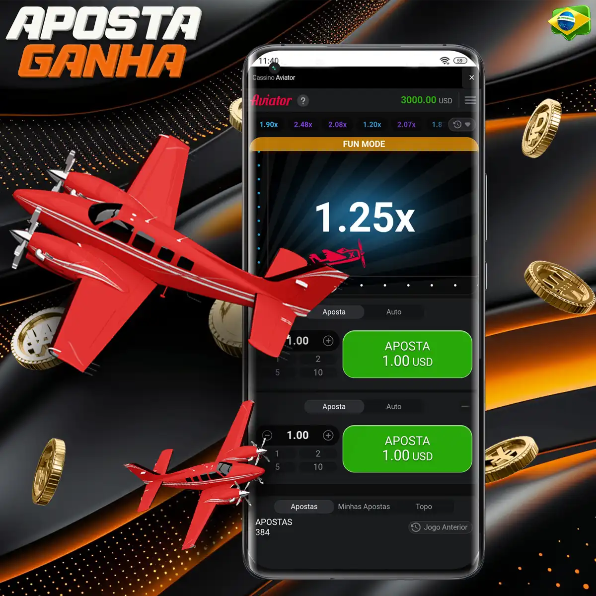 O popular jogo Aviator no Cassino Aposta Ganha app