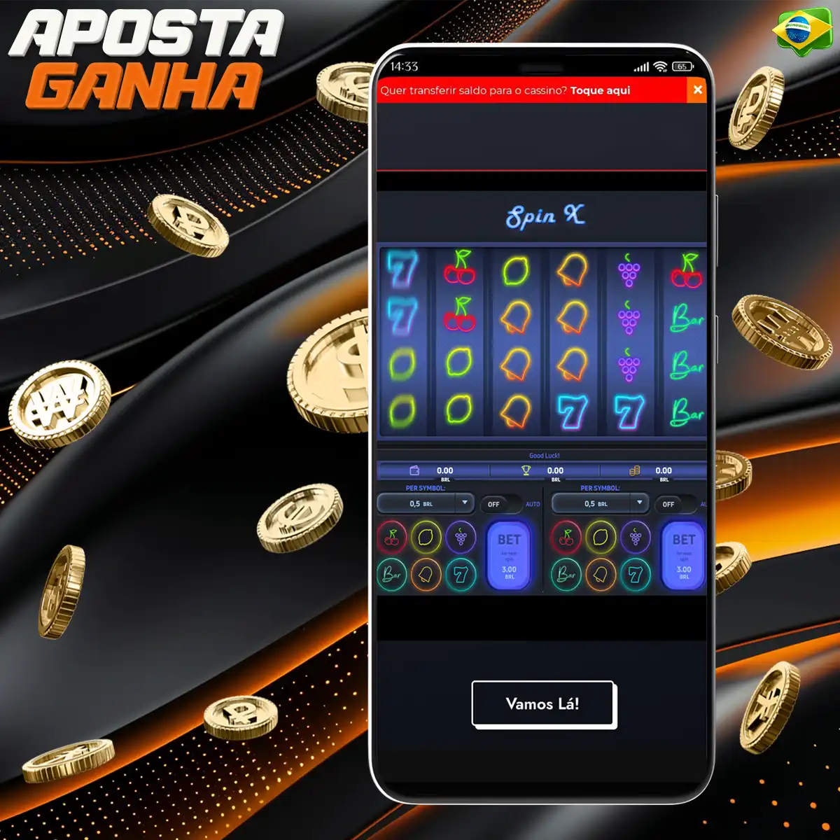 O popular jogo SpinX no Cassino Aposta Ganha app