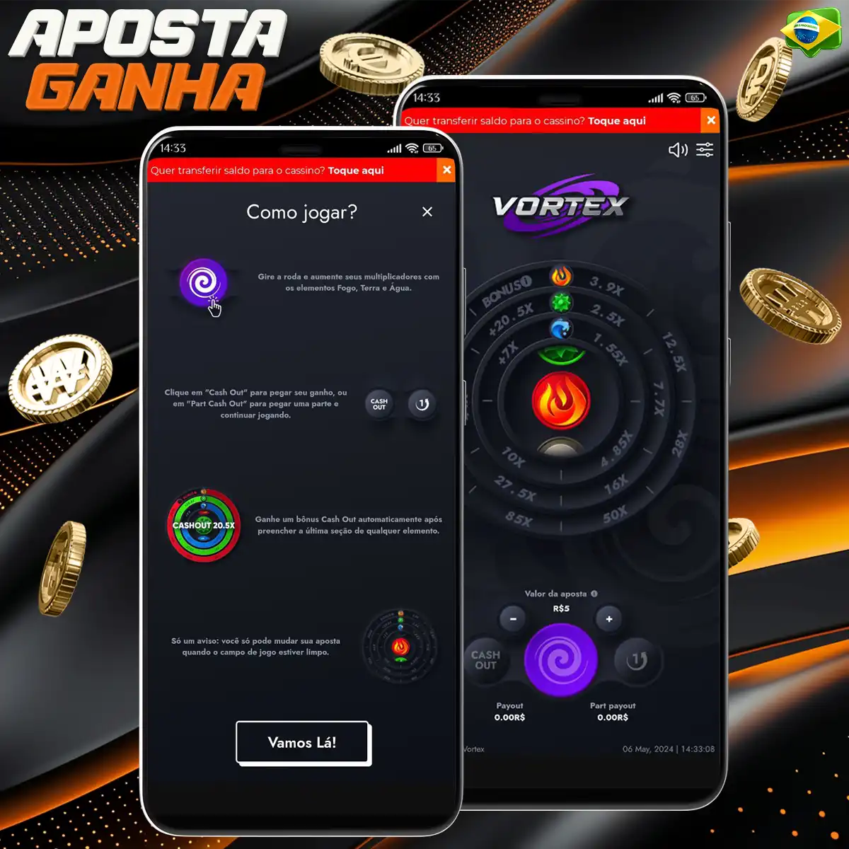 O popular jogo Vortex no Cassino Aposta Ganha app no Brasil